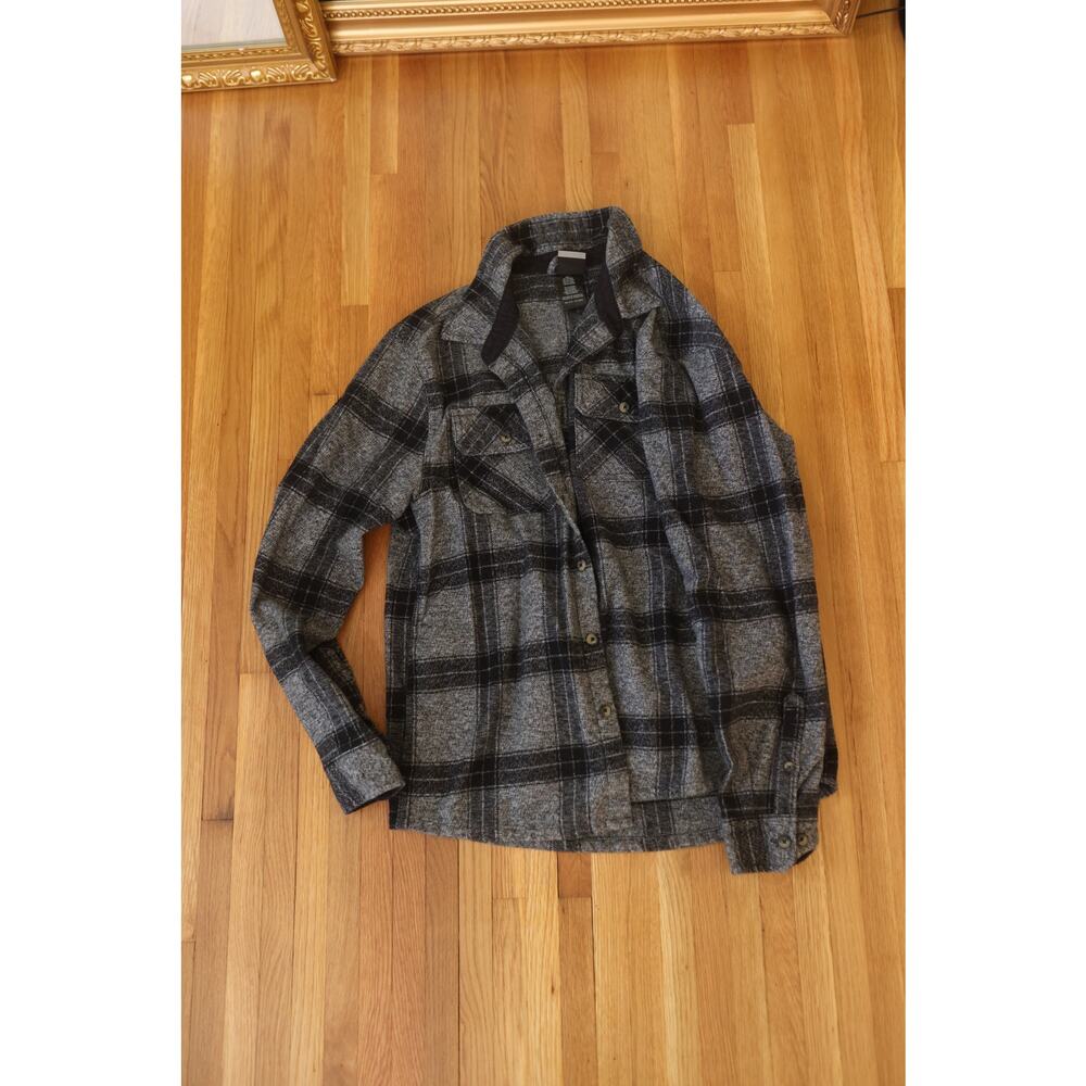 Colorado Clothing Black and Gray Flannel Mens Button Up Size Large